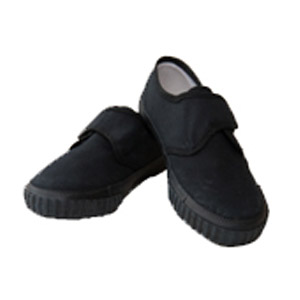All Saints Primary Black Velcro Plimsolls