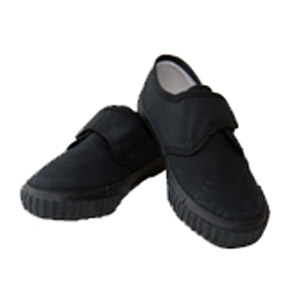 Colgate Black Velcro Strap Plimsolls