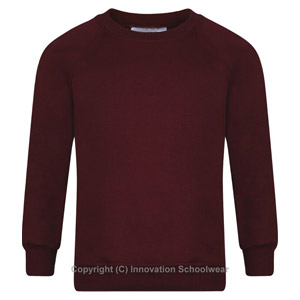 Pound Hill Maroon Round Neck Sweatshirt