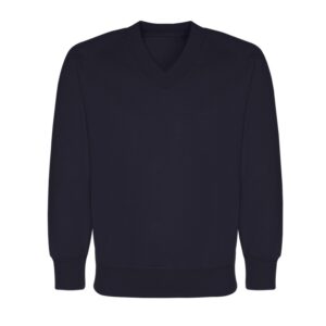 Plain Navy V Neck Jumper
