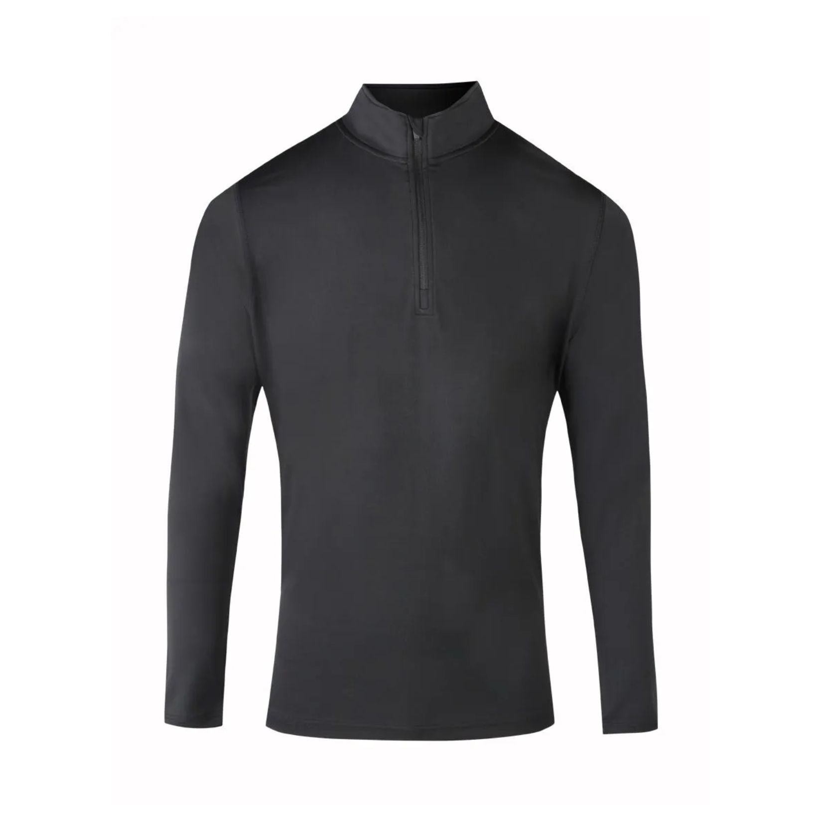 Plain Black Cool 1/4 Zip Mid Layer